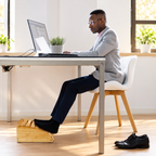 Ergonomic Wooden Footrest